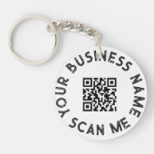 Porte-clés Promotion du code QR d'entreprise personnalisé (Devant)