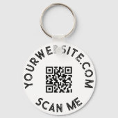Porte-clés Promotion du code QR d'entreprise personnalisé (Verso)