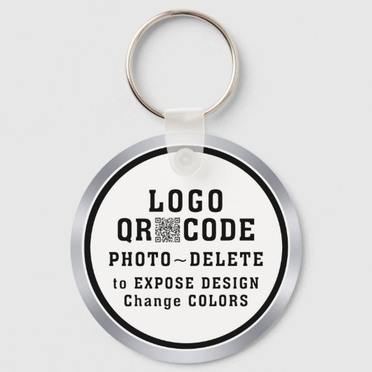 Porte-clés Promotional Keychain with LOGO, QR CODE or PHOTO (Verso)