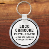 Porte-clés promotionnel avec LOGO, CODE QR ou PHOT (Verso)