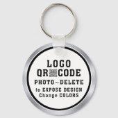 Porte-clés promotionnel avec LOGO, CODE QR ou PHOT (Verso)