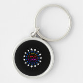 Porte-clés promotionnel de marque avec logo simple (Devant)