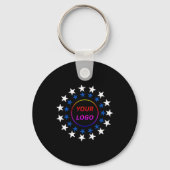Porte-clés promotionnel de marque avec logo simple (Verso)