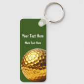 Porte-clés promotionnels de golf élégants  (Verso)