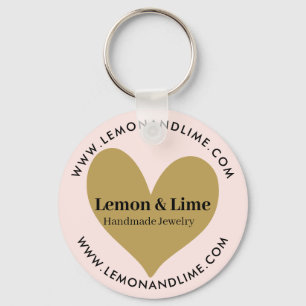 Porte-clés Promotionnels Moderne Minimaliste Pink Gold Coeur