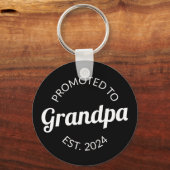 Porte-clés Promu À Grand-Père Est. 2024 I (Verso)