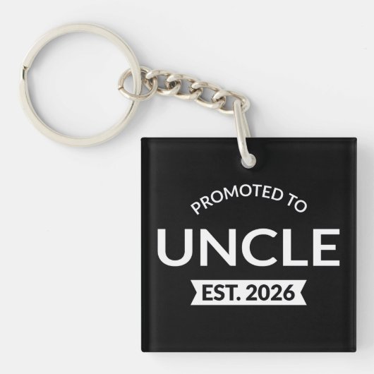 Porte-clés Promu À Oncle Est. 2026 II (Devant)