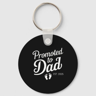 Porte-clés Promu Papa Dès 2025 Drôle Futur Papa T-Shirt