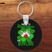 Porte-clés Prone To Shenanigans And Bowling St. Patrick's Day (Recto)