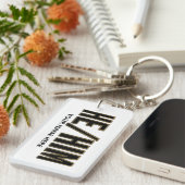 Porte-clés Pronononounes Il Lui Noir et Or (Devant droit)