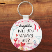 Porte-clés Proposition de marriage | You Marry Me ? Custom (Recto)