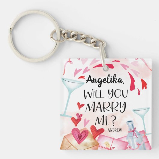 Porte-clés Proposition de marriage | You Marry Me ? Custom (Devant)