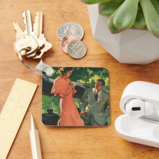 Porte-clés Proposition vintage ; Voulez-Vous M'Épouser ? (Bureau)