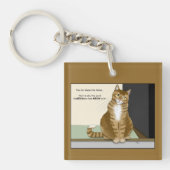 Porte-clés Propriétaire chat orange tabby drôle (Devant)