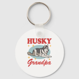 Porte-clés Propriétaire de chiens Husky Grandpa Sibérien Husk