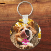 Porte-clés Propriétaire du chien Photo personnalisée & Nom de (Recto)