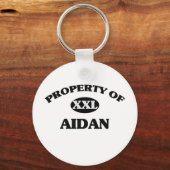 Porte-clés Propriété de AIDAN (Recto)
