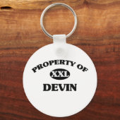 Porte-clés Propriété de DEVIN (Recto)