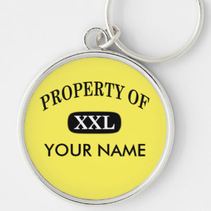 Porte-clés Propriété de XXL Votre nom