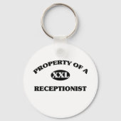 Porte-clés Propriété d'un RÉCEPTIONNISTE (Recto)