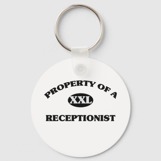 Porte-clés Propriété d'un RÉCEPTIONNISTE (Recto)