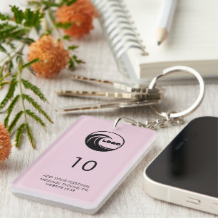 Porte-clés Propriété Numéro Personnalisé Logo Entr
