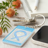 Porte-clés Prostate Cancer Sensibilisation Ruban Angel Porte  (Devant droit)