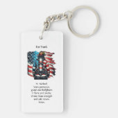 Porte-clés Protecteur personnalisé de la prière des pompiers (Dos)