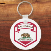 Porte-clés Protection du drapeau de l'État de Californie (Recto)