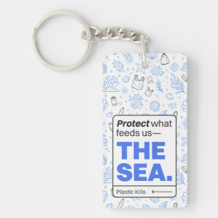 Porte-clés Protéger ce qui nous nourrit : la mer Pollution