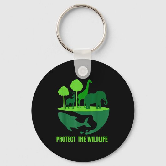 Porte-clés Protéger la faune _ conservation de la nature terr (Recto)