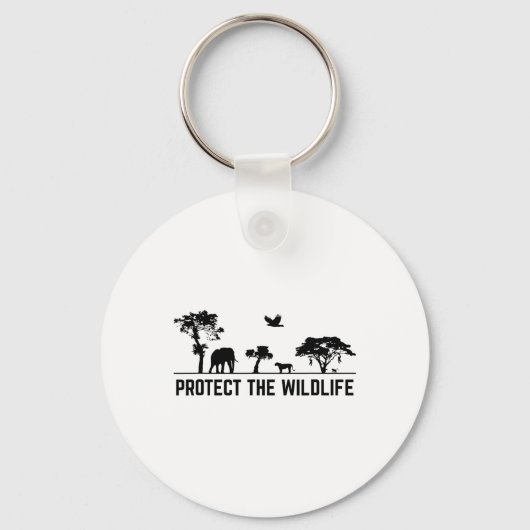 Porte-clés Protéger la faune Safari Conservation des animaux (Recto)