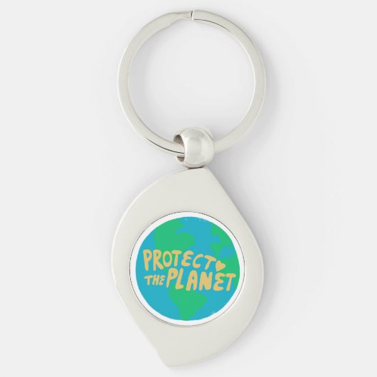 Porte-clés PROTÉGER LA PLANÈTE SAVE EARTH Eco Green (Devant)
