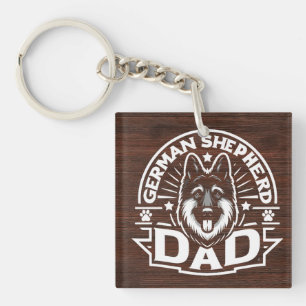 Porte-clés Protéger le berger allemand Chien Papa Fier Voyage