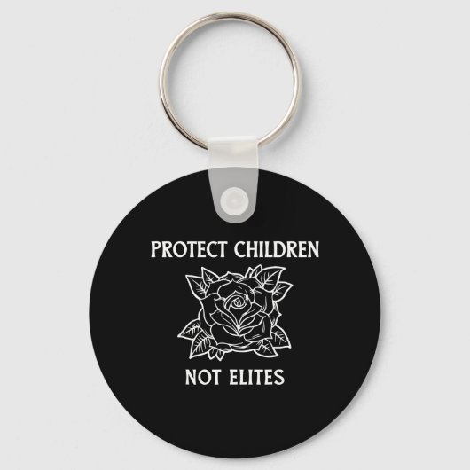 Porte-clés Protéger les enfants, pas les élites (Recto)