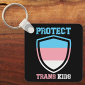 Porte-clés Protéger les enfants trans (Recto)