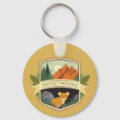 Porte-clés Protéger les parcs Pika (Recto)