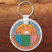 Porte-clés Protéger nos parcs nationaux forestiers Changement (Recto)