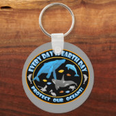 Porte-clés Protéger notre Jour des terres des océans (Recto)