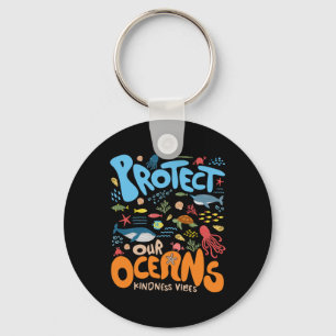 Porte-clés Protégez notre océan Soyez comme Tortue requin Rét
