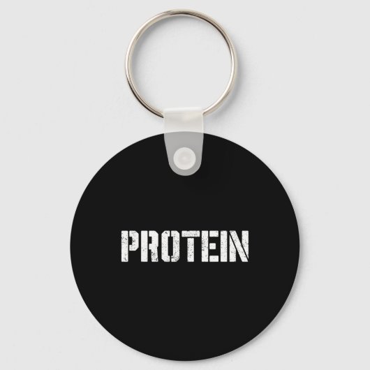 Porte-clés Protein Lover Humour Tee Funny Gym Poids Bo (Recto)