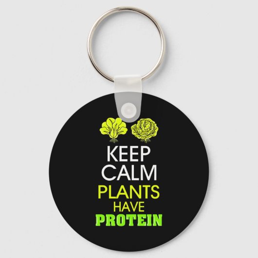 Porte-clés Protéine have de Keep Calm Plants (Recto)