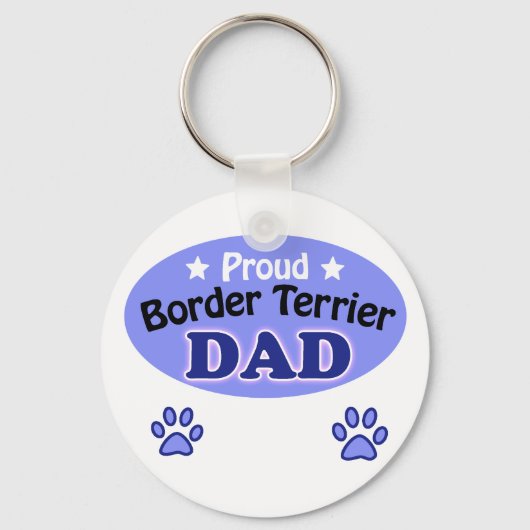 Porte-clés Proud Border Terrier Dad (Recto)