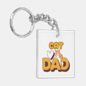 Porte-clés Proud Cat Dad Father's Day Double-Sided  (Devant gauche)