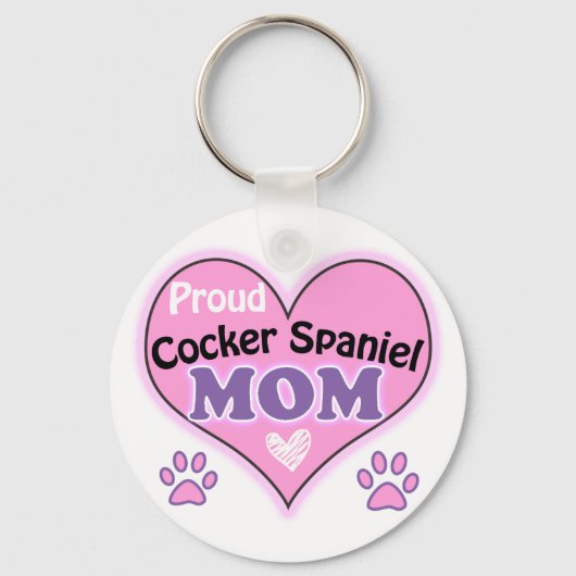 Porte-clés Proud Cocker Spaniel Mom (Recto)