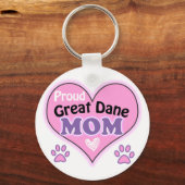 Porte-clés Proud Great Dane Mom (Recto)