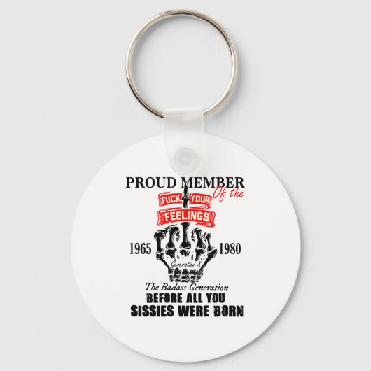 Porte-clés Proud Member Of The 1965-1980 Generation X Bad Gen (Recto)