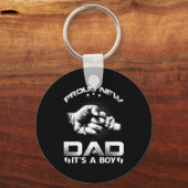 Porte-clés Proud New Dad It's A Boy  (Recto)