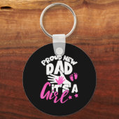 Porte-clés Proud New Dad It's A Girl Funny Pregnancy First Ti (Recto)