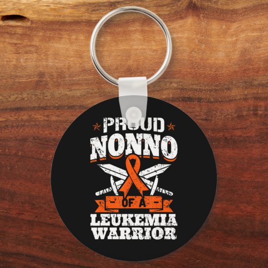 Porte-clés Proud Nonno Of A Leukemia Warrior Grandpa Aware (Recto)
